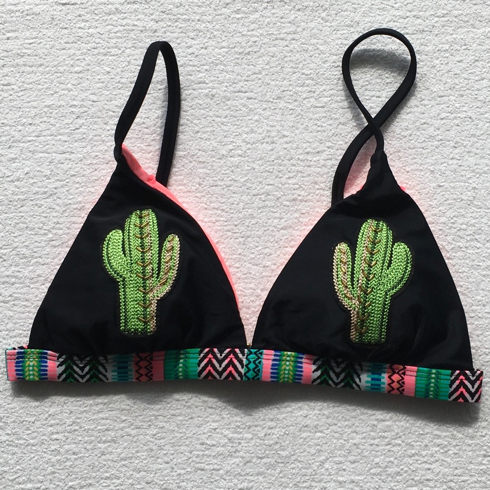 swim bikini top cactus adjustable size M